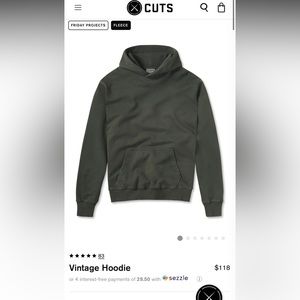 Cuts Clothing Vintage Hoodie Size L